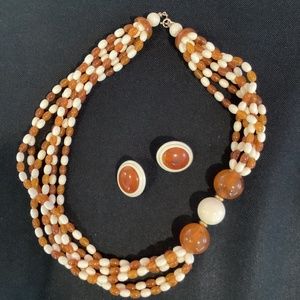 Vintage necklace and earrings set